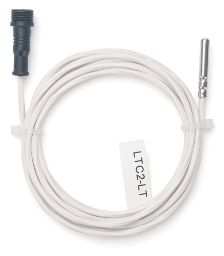 Sonde PT100 basse température Dragino DR-LT à câble blanc et connecteur étanche noir