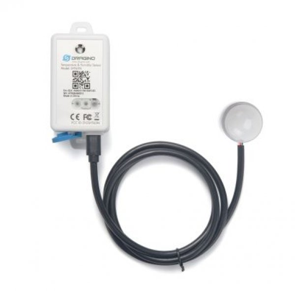 Dragino LHT65N-E5 équipé de la sonde de luminosité BH1750 sur câble noir