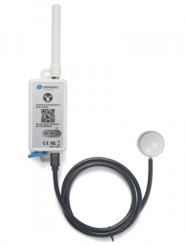 Dragino LHT65S-E5 à antenne externe avec sonde de luminosité sur câble noir