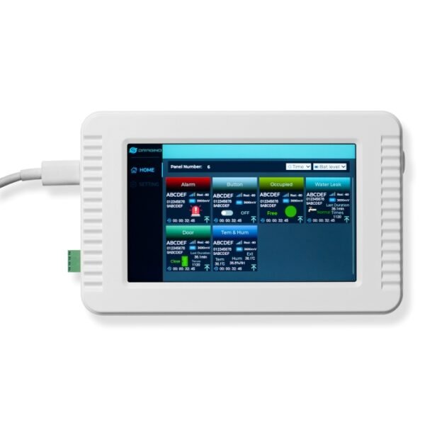 Afficheur Dragino LTS5 en façade, interface tactile personnalisable pour projets IoT