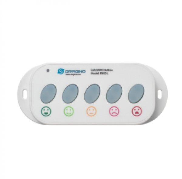 Boîtier d'alerte Dragino PB05-L à cinq boutons LoRaWAN pour fixation murale