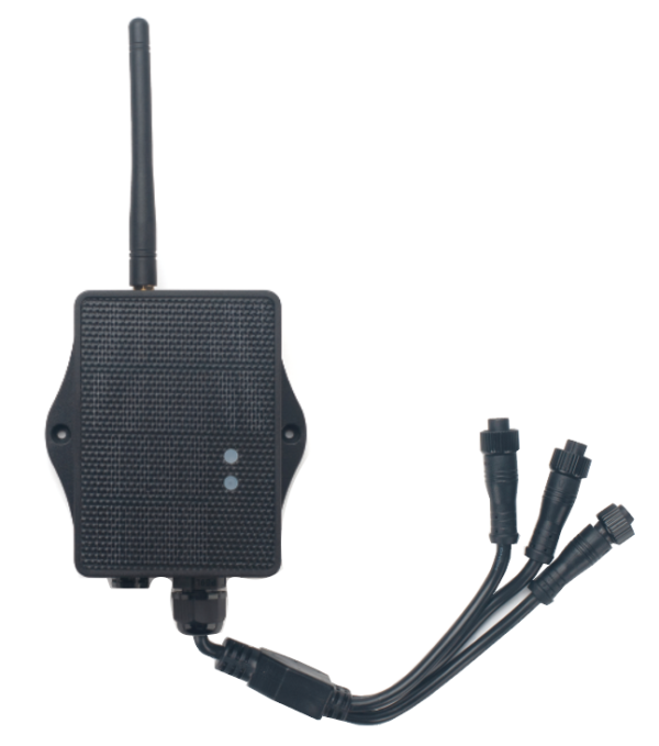 Boîtier noir Dragino WQS solaire avec répartiteur de sondes RS-485 étanche